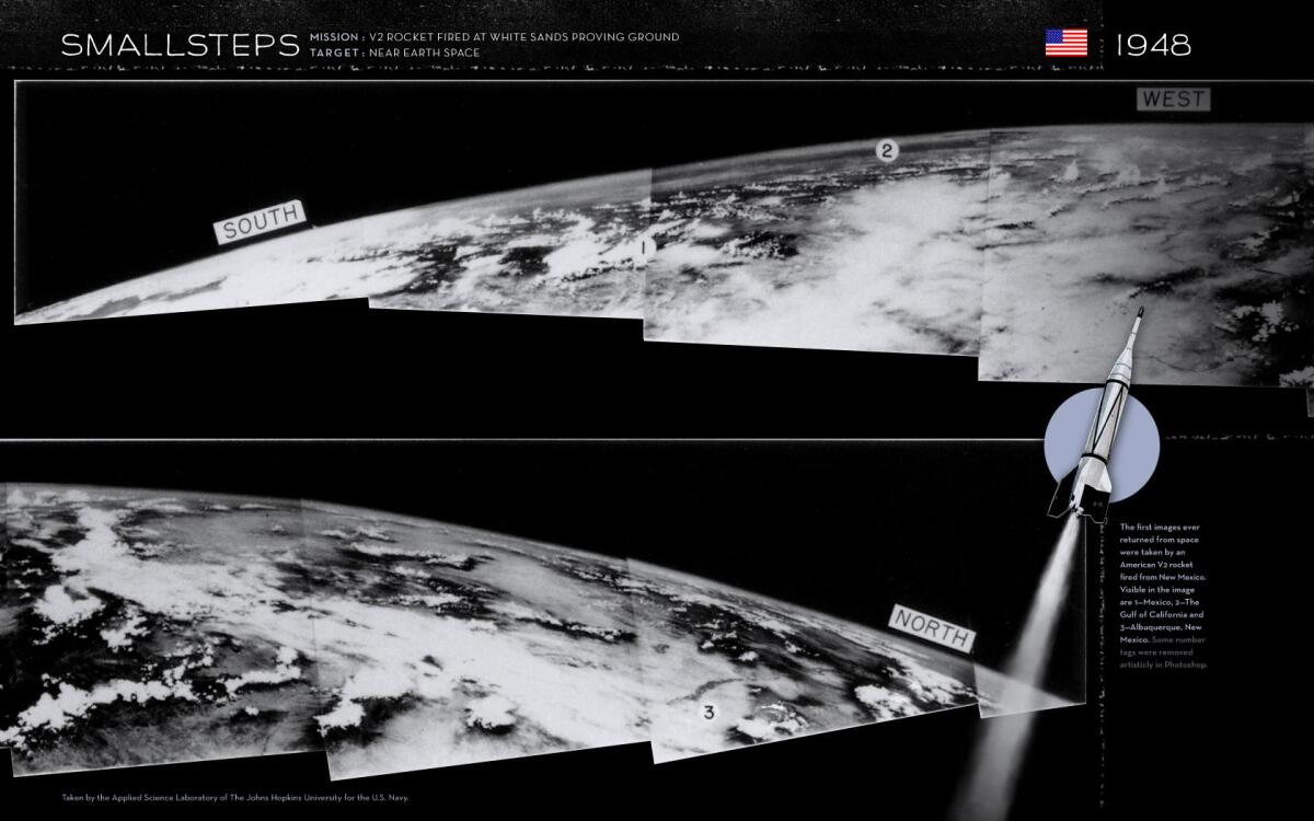 The first pictures showing Earth against the blackness of space came in the late 1940s