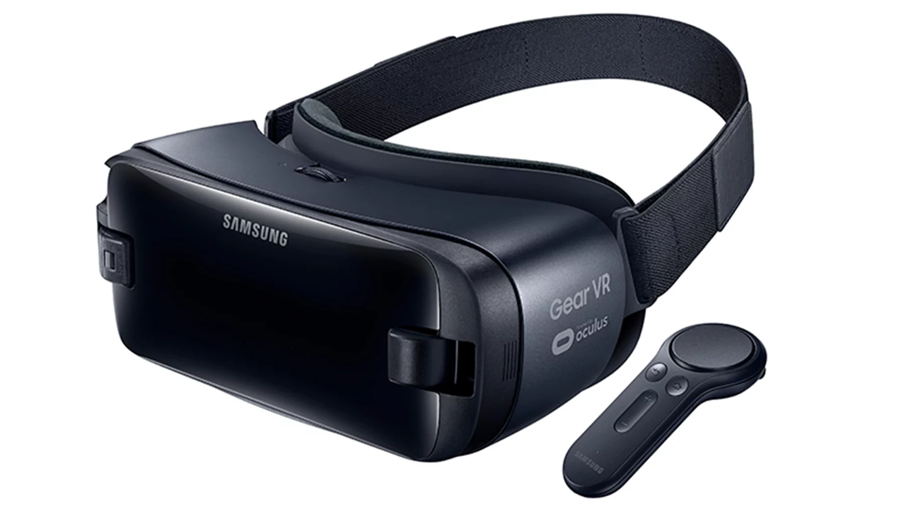 The newest generation of the Samsung Gear VR headset is bundled with a touchpad-equipped remote control