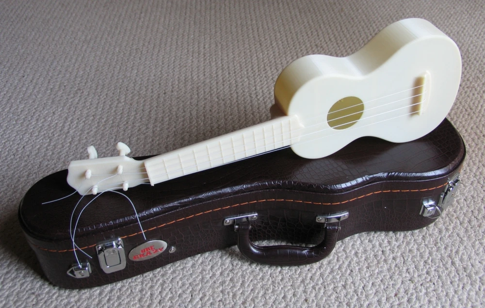 A 3D-printed soprano ukulele