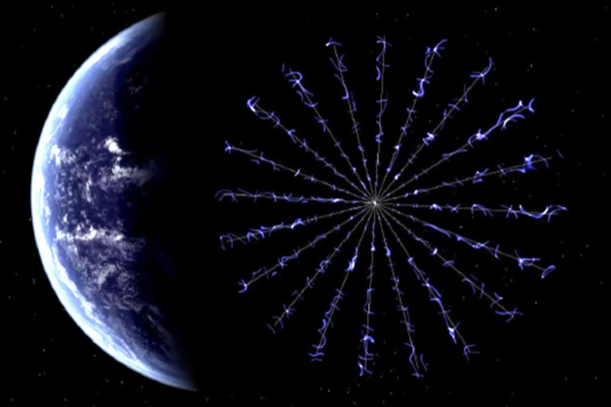 Artist's concept of the E-Sail in operation