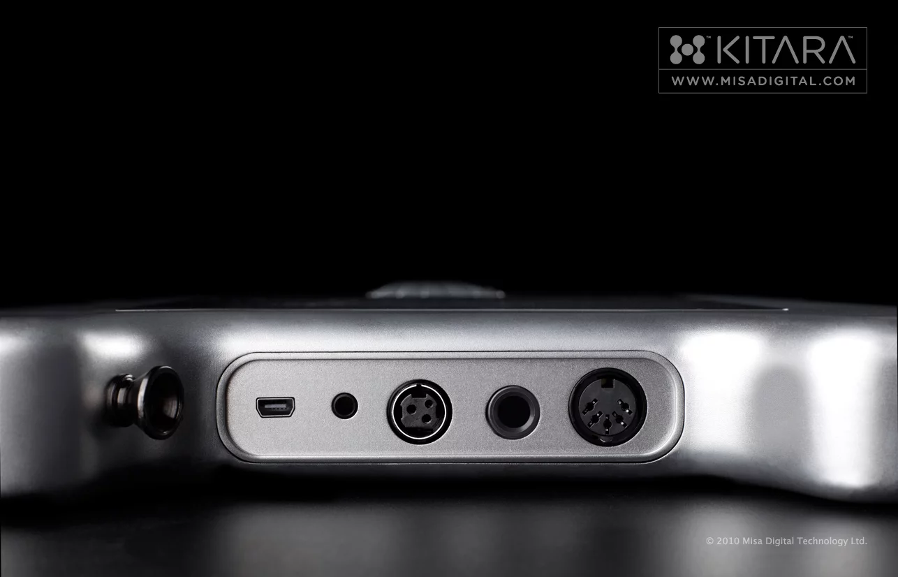 The Kitara now sports an audio out jack to connect straight to an amplifier