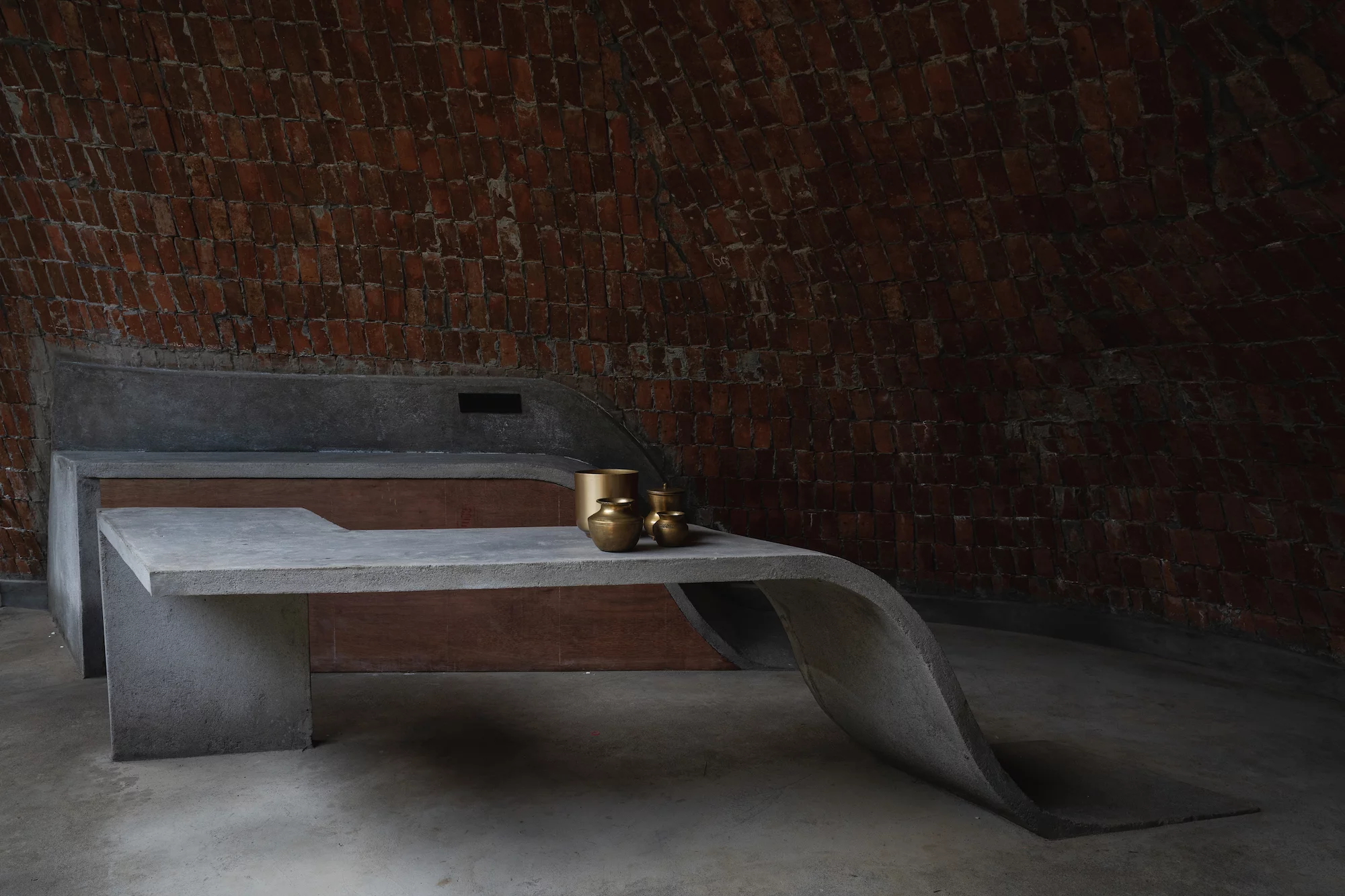 The Wendy House's concrete furniture won't be to everyone's taste, though takes its place well with the brickwork