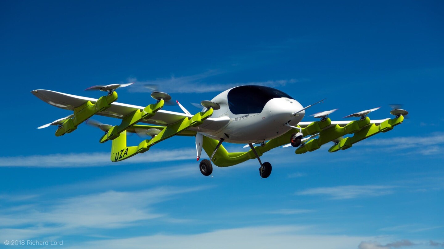 Kitty Hawk says its Cora aircraft can cover 62 miles per charge
