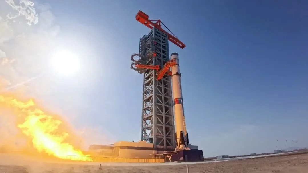 The ZQ-3 firing its engines in a static test