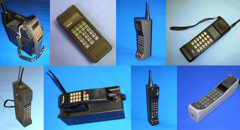 First generation of analogue phones released during the 80's (Images: University of Salford)