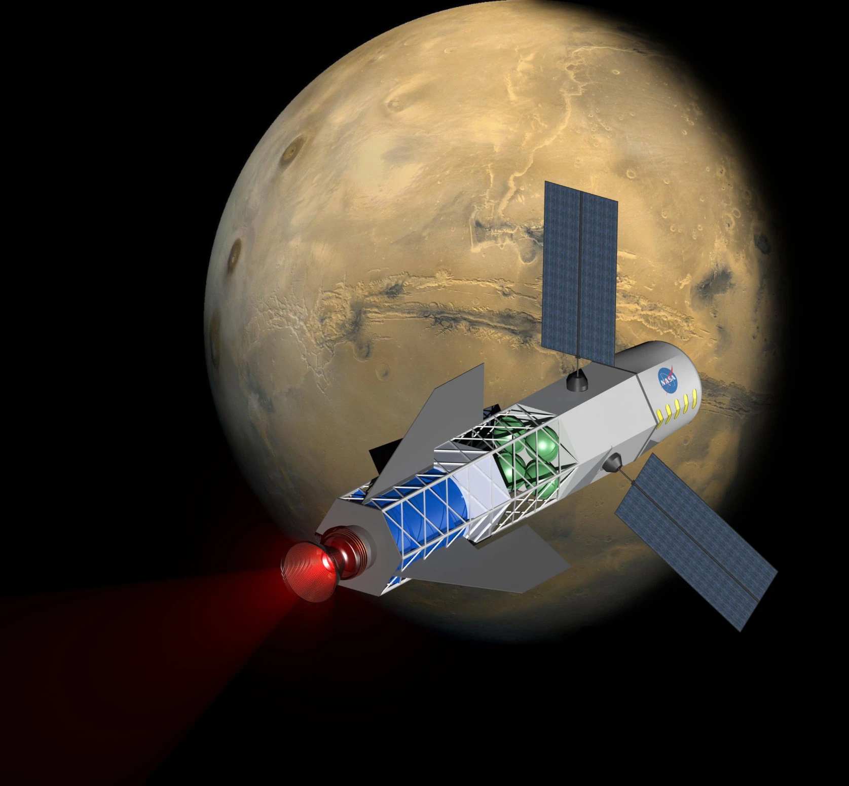 Artist's concept of a fusion-drive ship