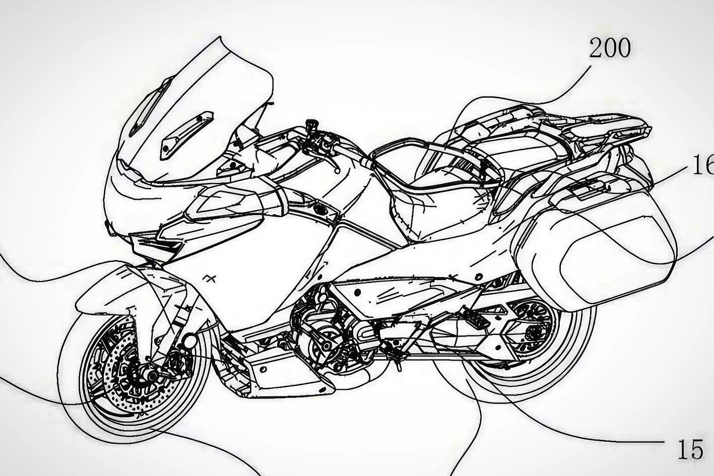 CFMoto's patent design for motorcycle seatbelt was on the 1250 TR-G touring model intitially