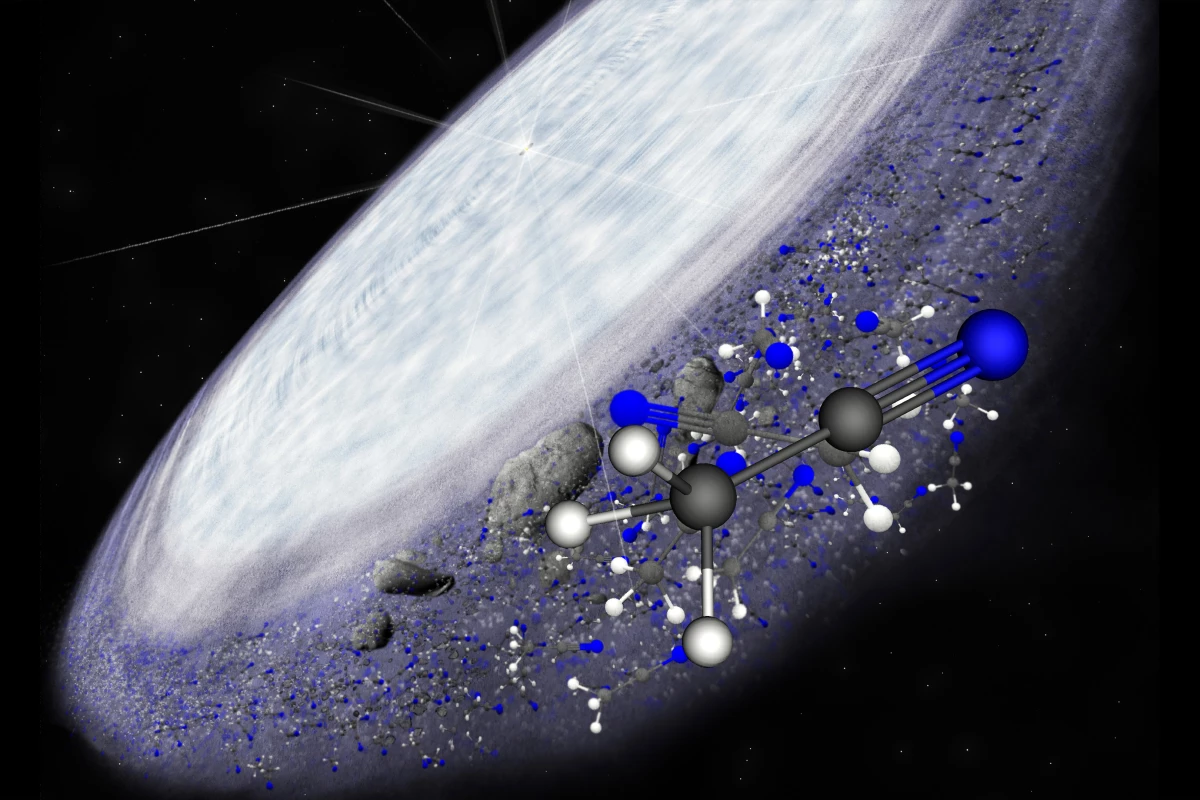 An artist impression of the protoplanetary disk surrounding MWC 480 (Image: B. Saxton/NRAO/AUI/NSF))
