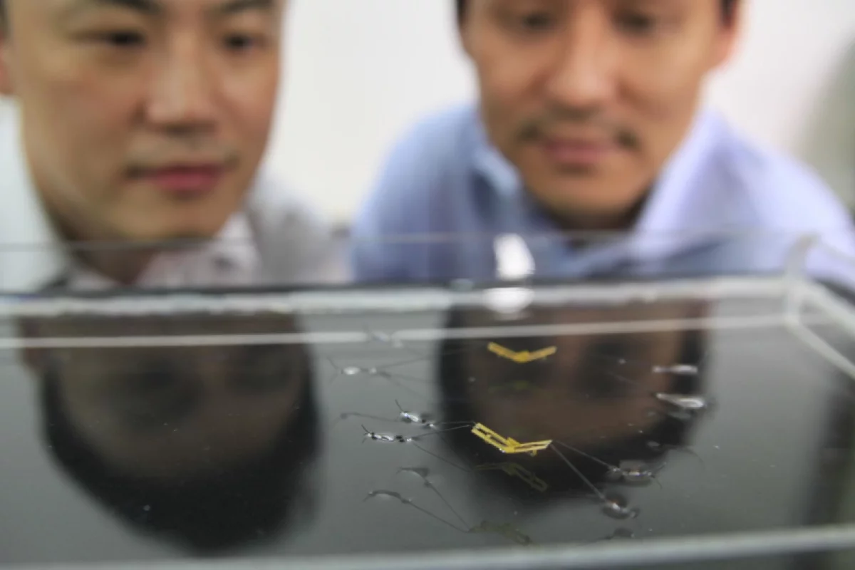 Scientists at Seoul National University examine their robot's extreme form of locomotion