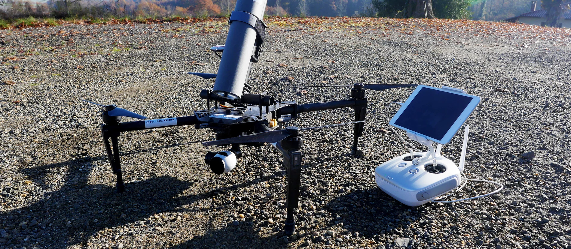 The Drone Spray Hornet with canister loaded