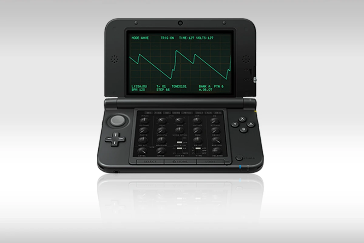 The DSN-12 provides a 3D visualization of classic Korg synth sounds