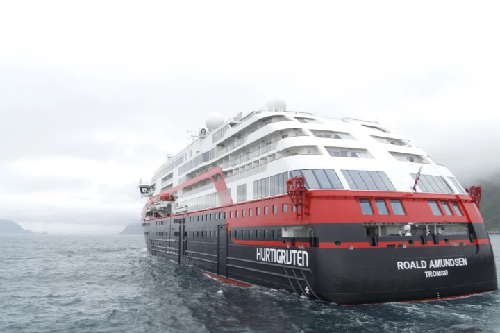 The MS Roald Amundsen is designed specifically for the frigid polar waters