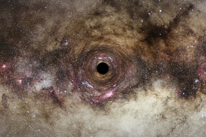 Artist's impression of a black hole