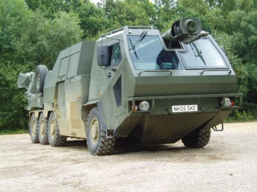 The M777 Portee system combines the 155mm howitzer with a purpose built vehicle developed by Supacat