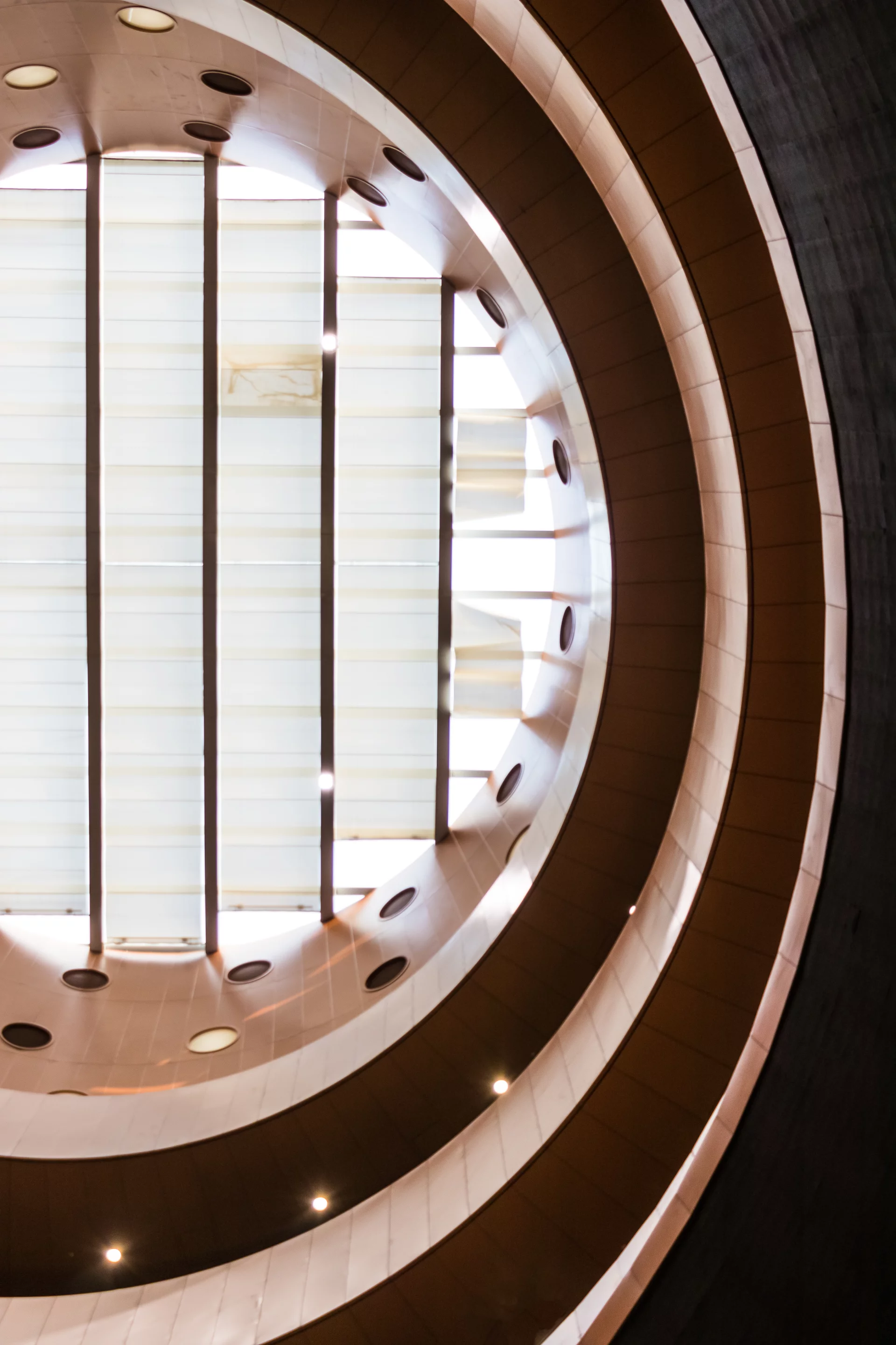 The Exploratorium's central cone is topped by a skylight