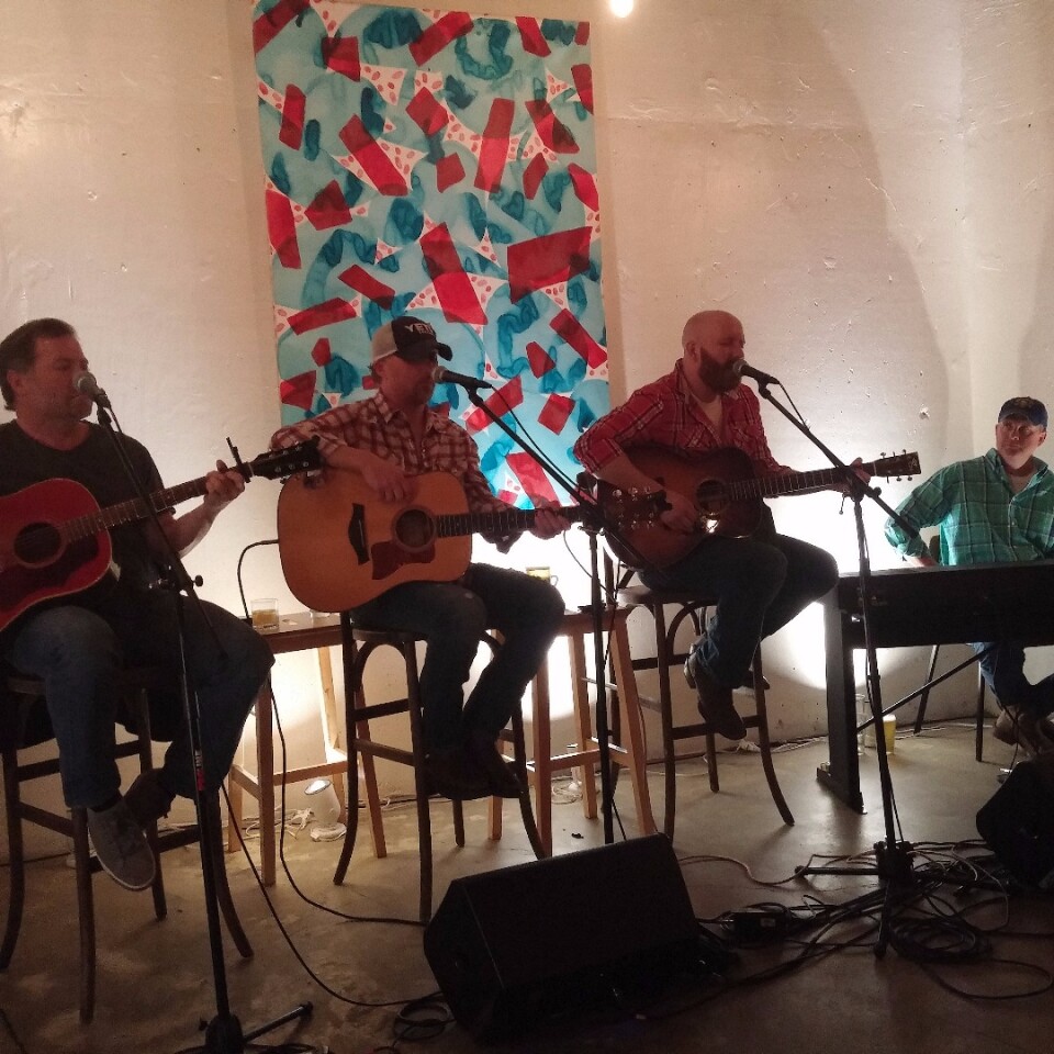 From left to right songwriters Frank Rogers, Lynn Hutton, Brent Anderson, and Monty Criswell