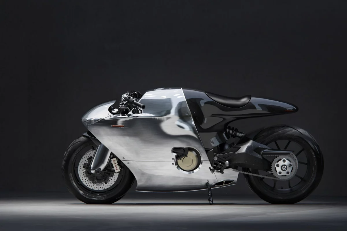 The Ducati 821 has polished aluminum running the length of the bike with only a small number of visible fasteners or mounting points