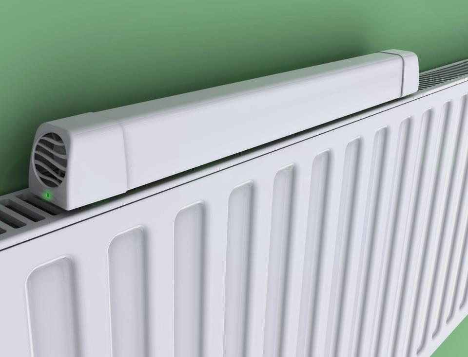 Radiator Booster redirects hot air from the wall to the room