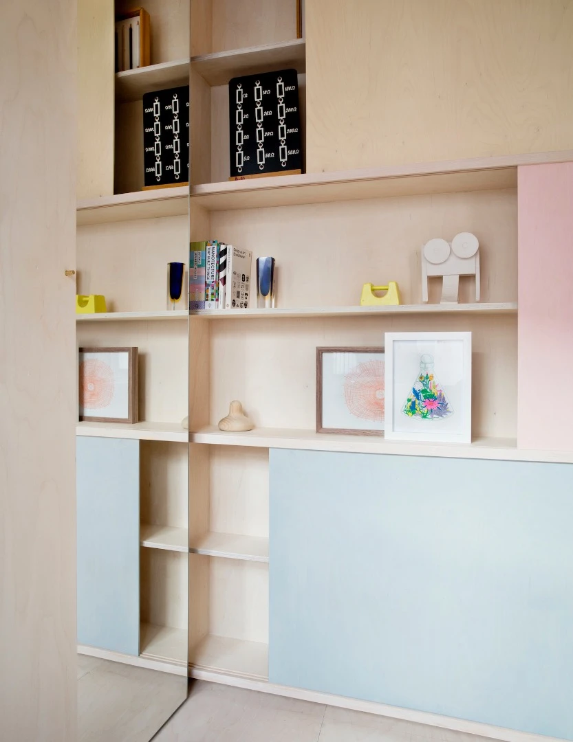 The 13 sq Metre House features lots of clever custom made plywood furniture