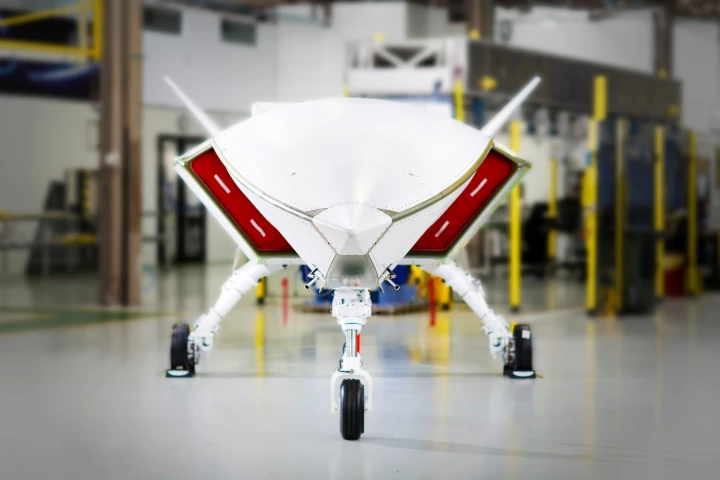 Boeing Australia's Loyal Wingman takes its weight on its wheels for the first time