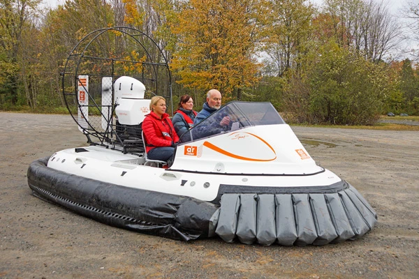The AirRider hovercraft with loop/segment sections in different colors