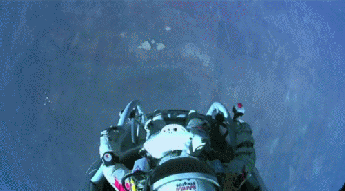 Just before launching himself on his historic skydive, Felix Baumgartner spends a moment in contemplation (Photo: Red Bull Stratos)