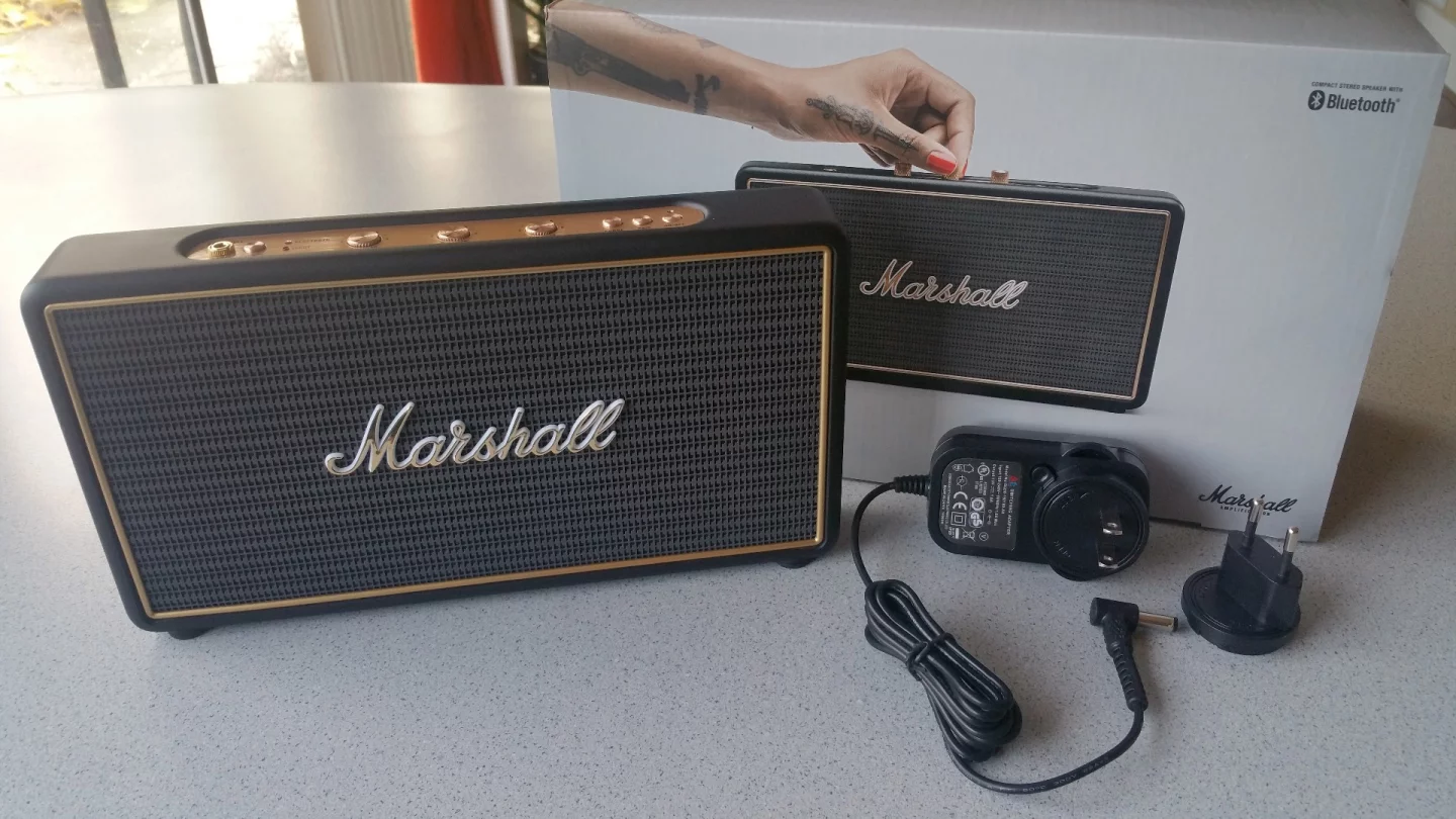 All you get with the Marshall Stockwell speaker is the wall adapter