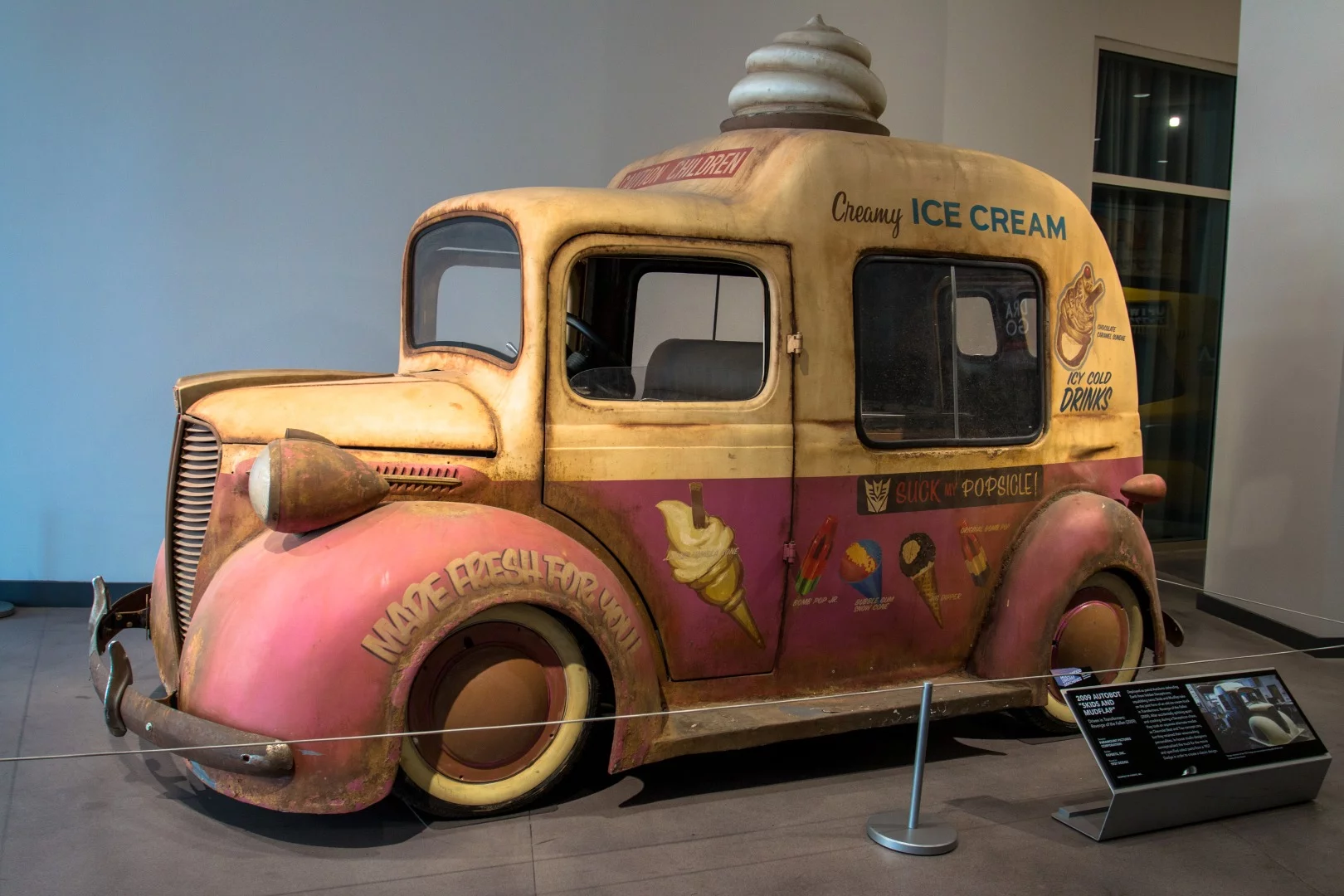 This wise-cracking ice cream van was not one, but two Transformers robots in 2009's Transformers: Revenge of the Fallen. Constantly squabbling Autobot 'twins' Skids and Mudflap took this on as a joint form before splitting out into a pair of Chevy concept cars.