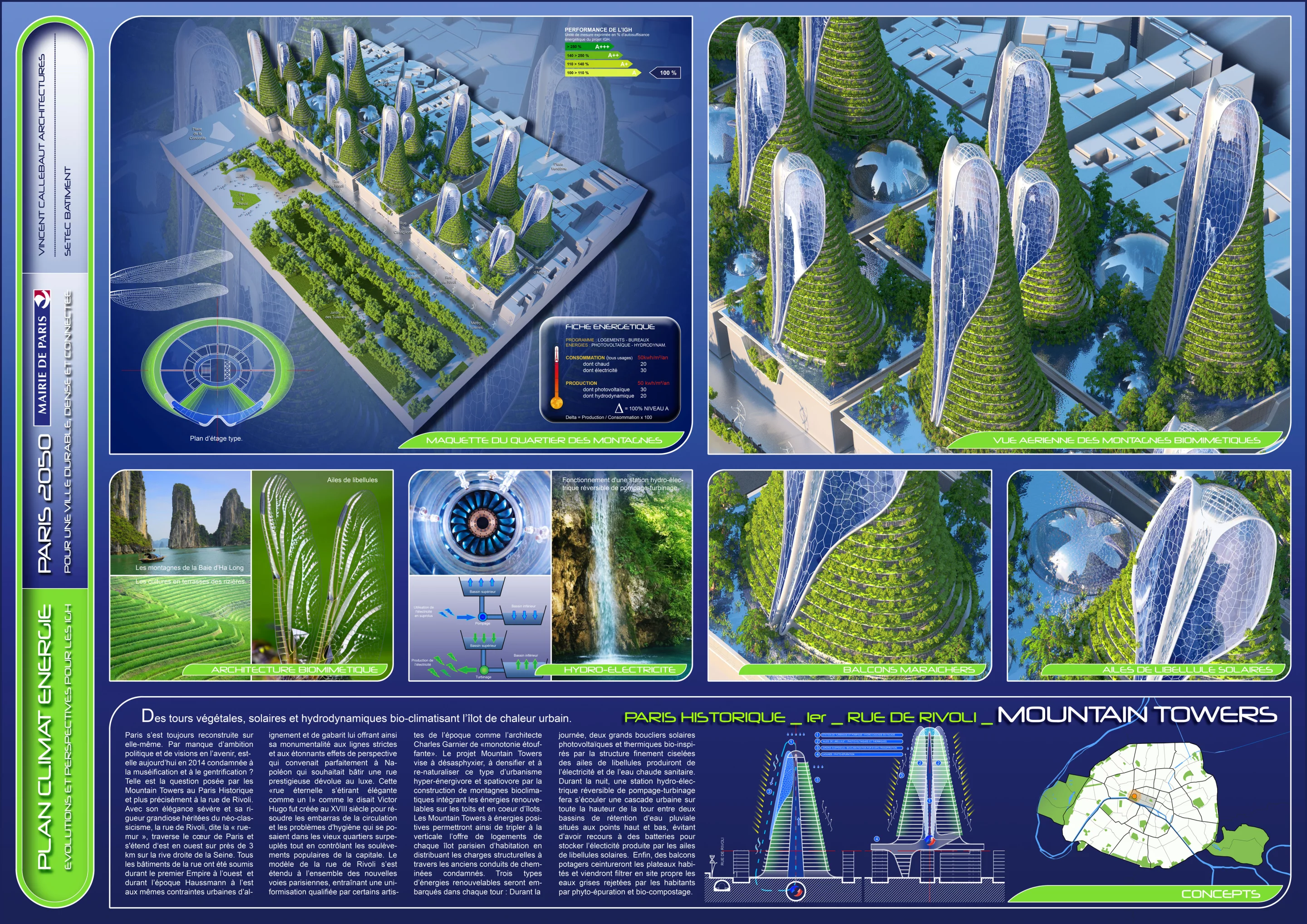 The Mountain Towers, located at Rue De Rivoli (Image: Vincent Callebaut Architectures)