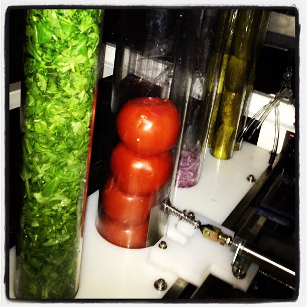 The hamburger-making machine