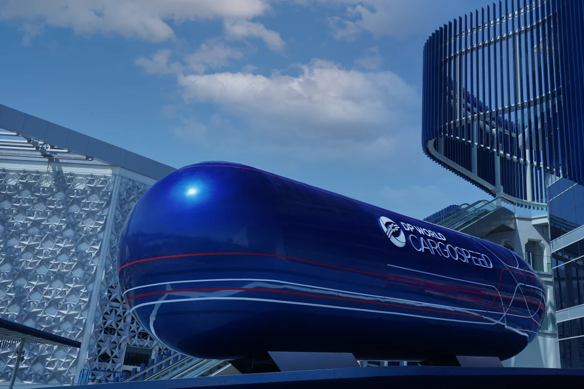 Virgin Hyperloop will be showcasing a full-scale cargo pod, measuring nearly 10 m (33 ft) long, at Dubai's Expo