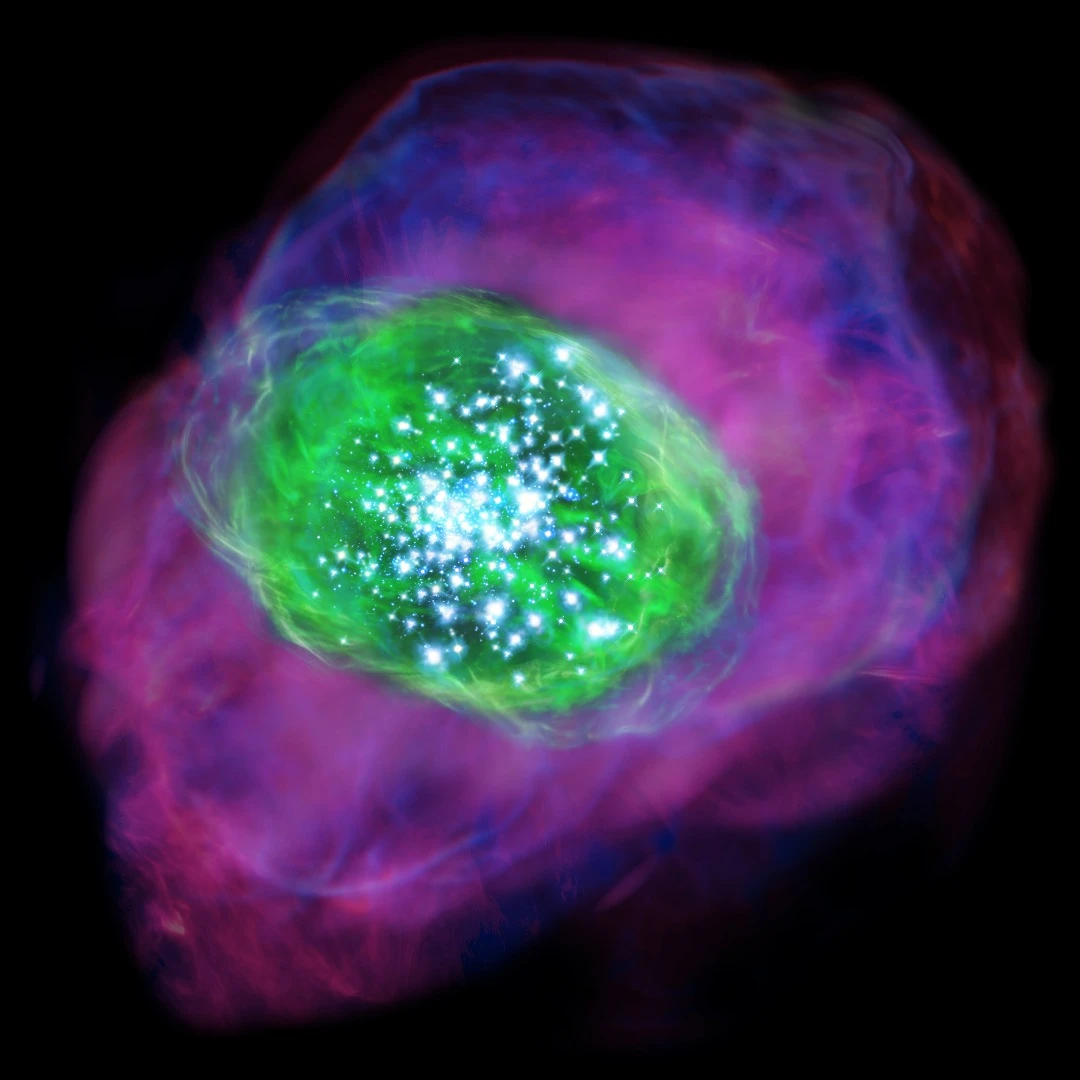 Artist’s impression of the distant galaxy SXDF-NB1006-2