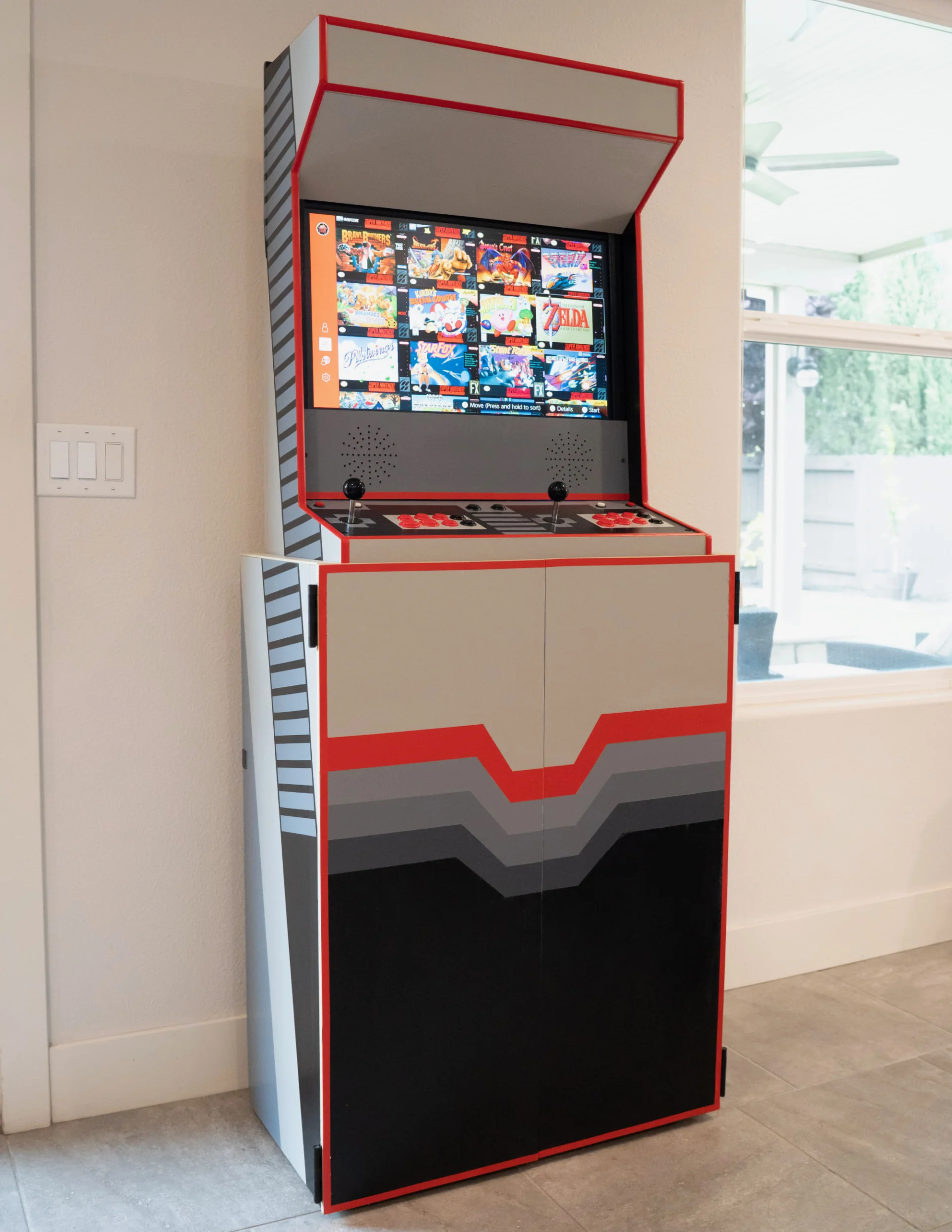 Foldable arcade cabinet saves space for retro gaming