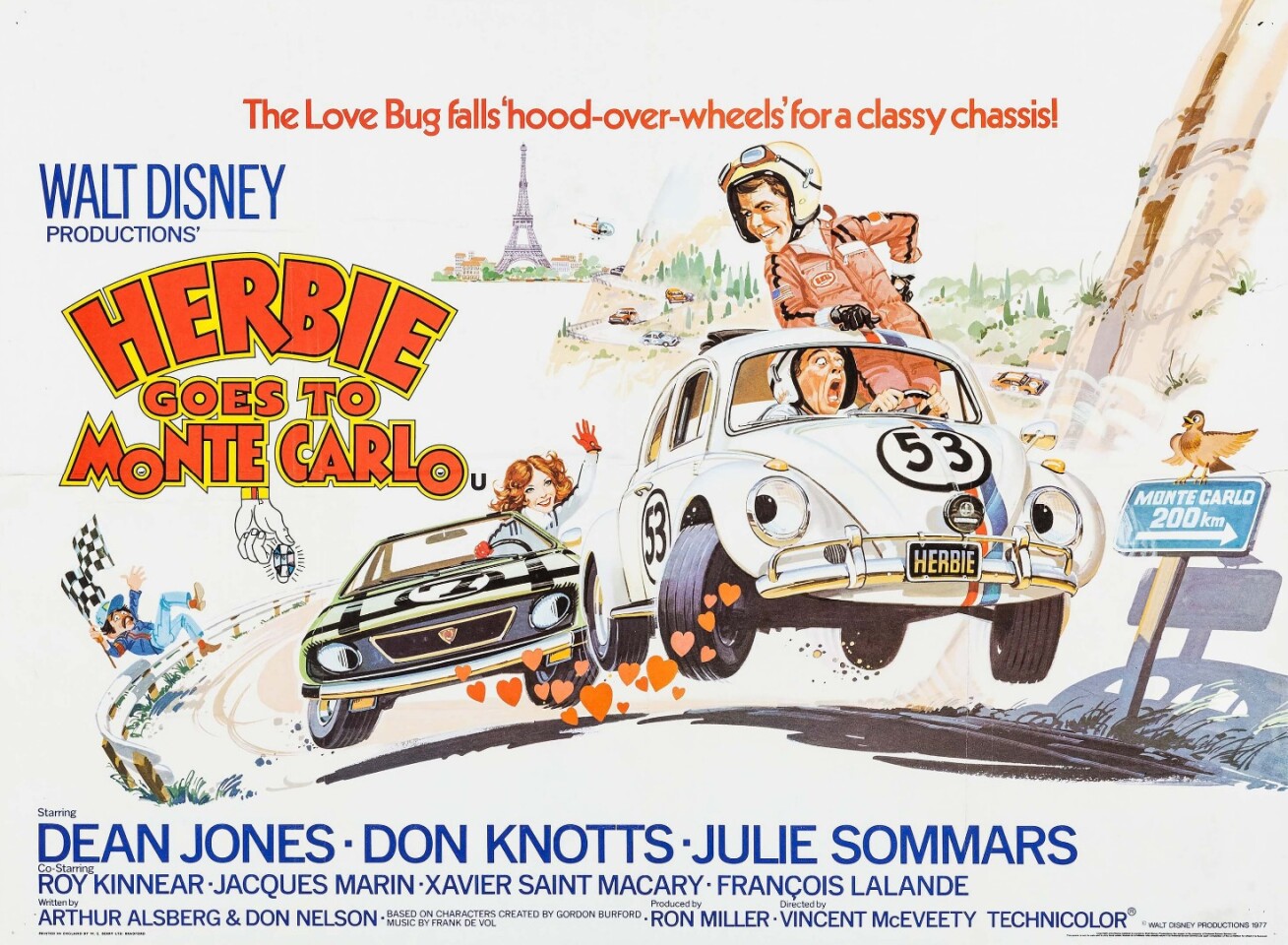 Film poster for the movie, Herbie goes to Monte Carlo (1977)