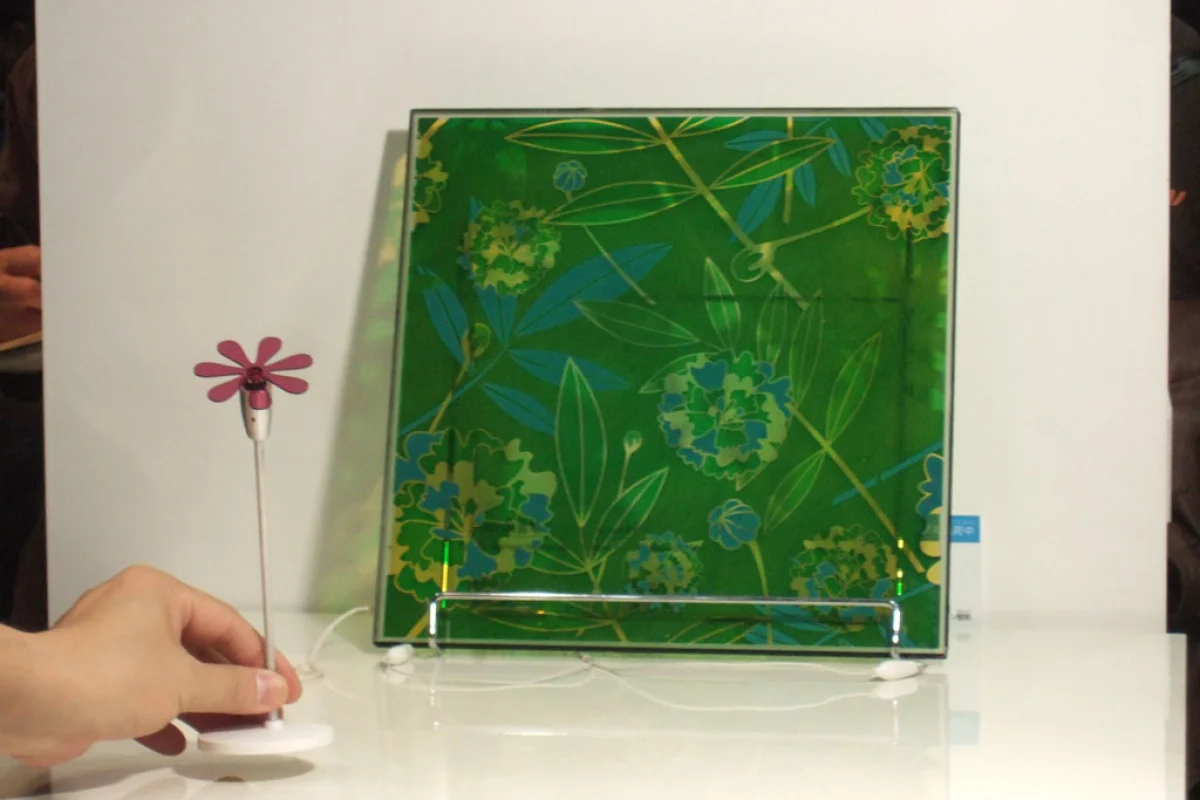 Sony's dye-sensitized solar cell windows combine smart engineering with beautiful screen printing