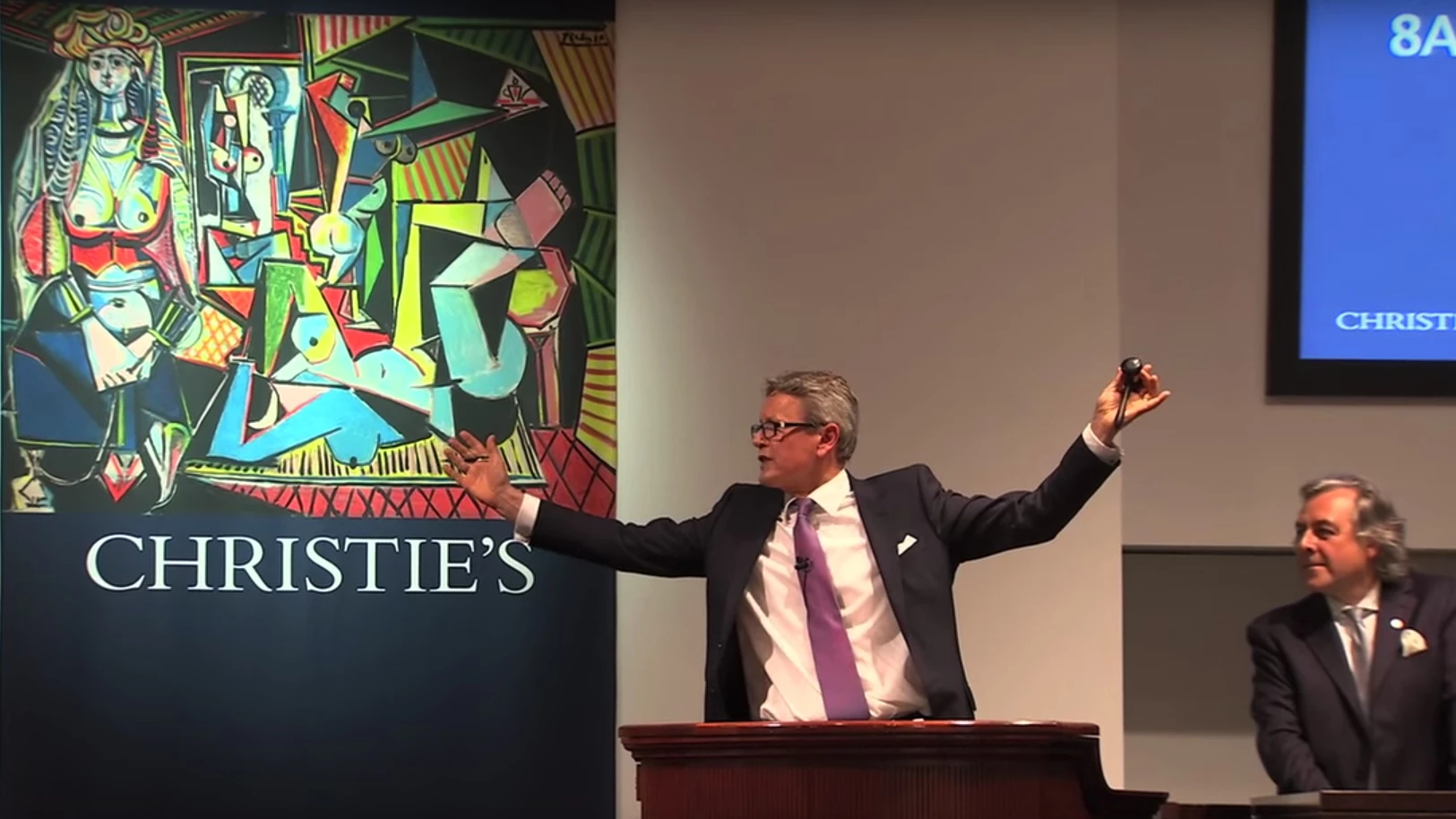 Les Femmes d'Alger (Women of Algiers) is a series of 15 paintings and numerous drawings by Spanish cubist artist Pablo Picasso. The entire series was purchased by Victor and Sally Ganz from the Galerie Louise Leiris in Paris for $212,500 in June 1956. Ten paintings from the series were later sold by the Ganz's to the Saidenberg Gallery, with the couple keeping five. The final painting in the series, was painted in 1955 and sold by Christie's (New York) for $31.9 million in November 1997, as part of the Ganz collection. Christies (New York) again auctioned the painting (above top left) in May 2015, fetching US$179,365,000 which is the current world record price for a painting at auction. The most expensive work of art to previously sell at auction, was Francis Bacon's painting Three Studies of Lucian Freud, which fetched $142,405,000 in 2013.