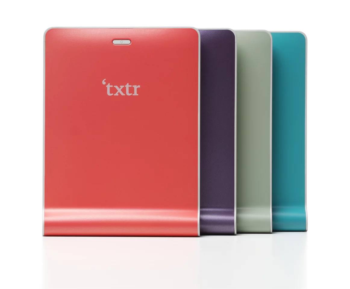 Readers will also have a choice of four different colors: jade green, grapefruit, purple, and turquoise