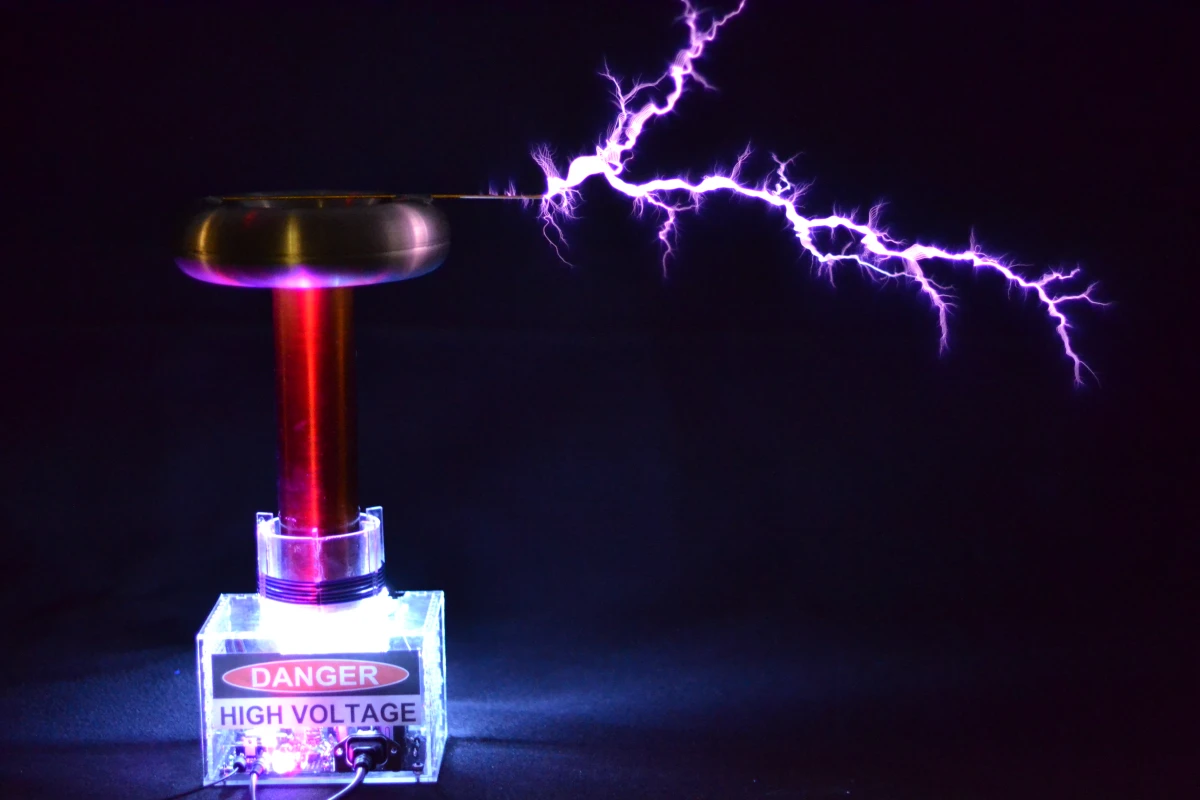 Designed as an educational development kit for experienced hobbyists, the 10-inch tall oneTesla music-playing Tesla coil