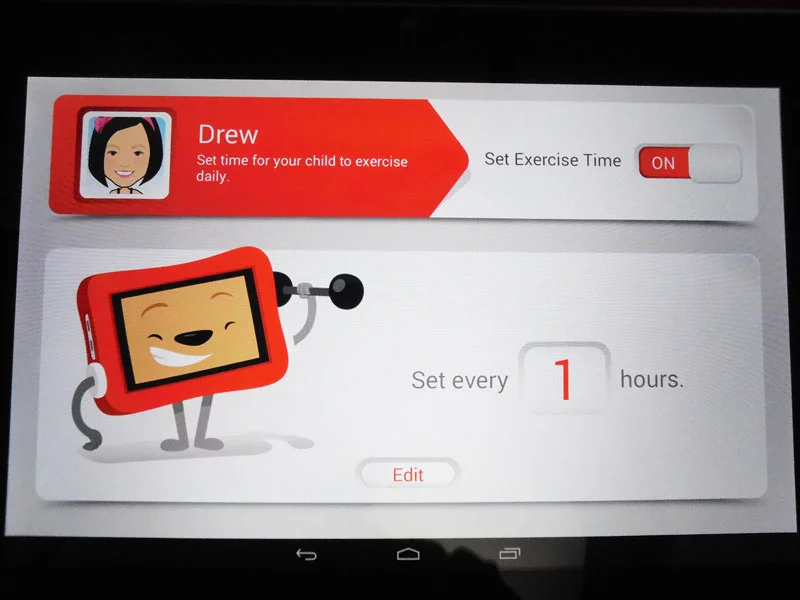 It's possible to set times for kids to exercise (Photo: Lakshmi Sandhana/Gizmag)