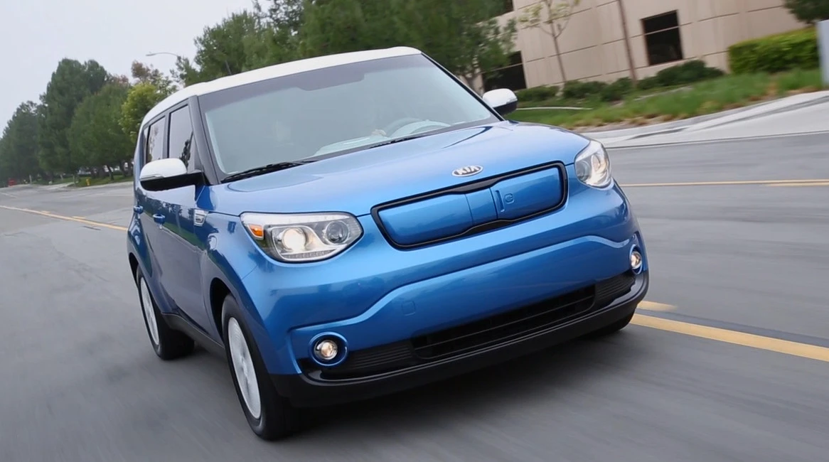 Kia Soul EV front angle view