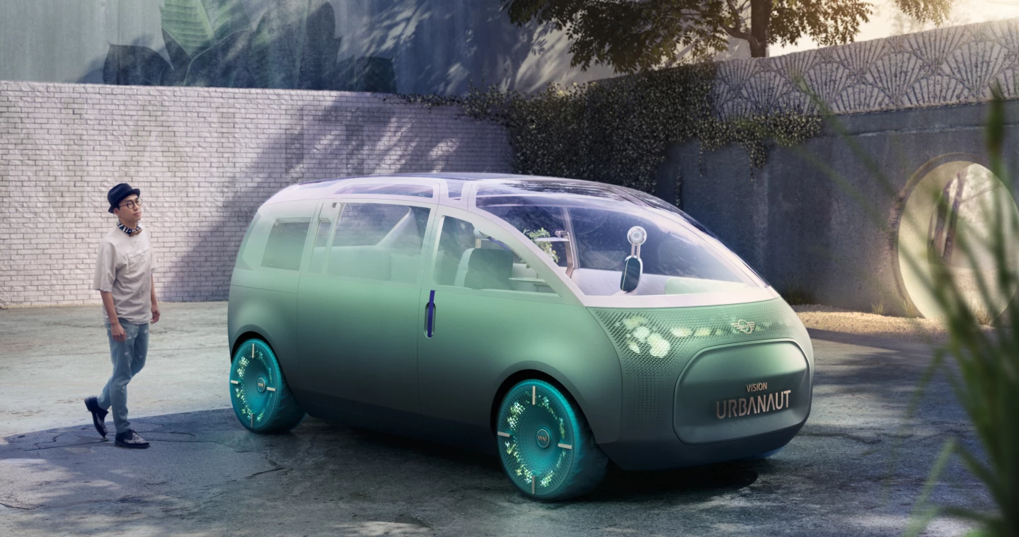 Mini doesn't provide an exact height but says the Urbanaut is taller than its typical vehicle