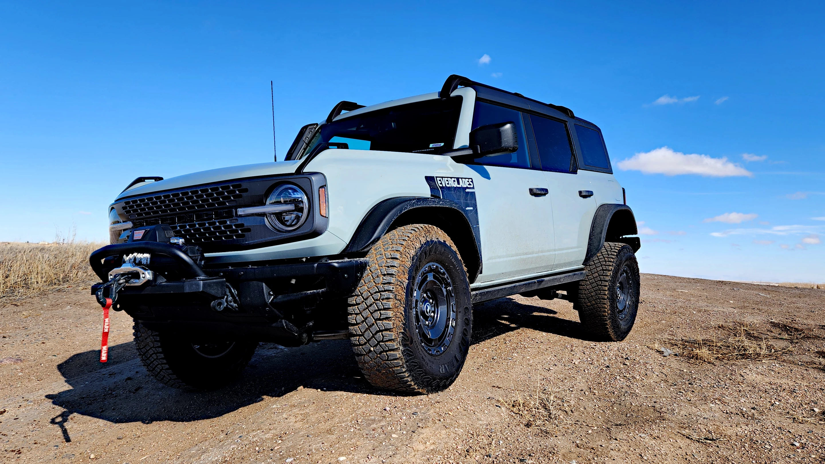 The Ford Bronco Everglades comes with several off-road-ready implements that make it a good starting point for overlanding