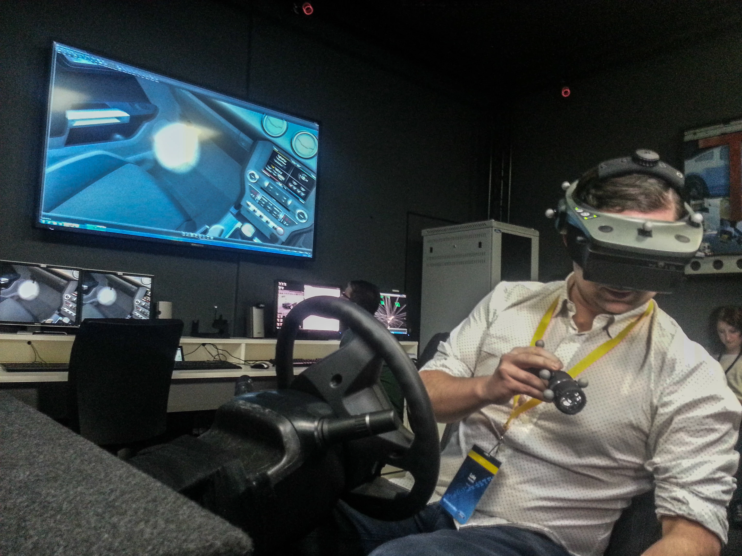 Ford Immersive Vehicle Environment: hand held torch lets users light up different areas