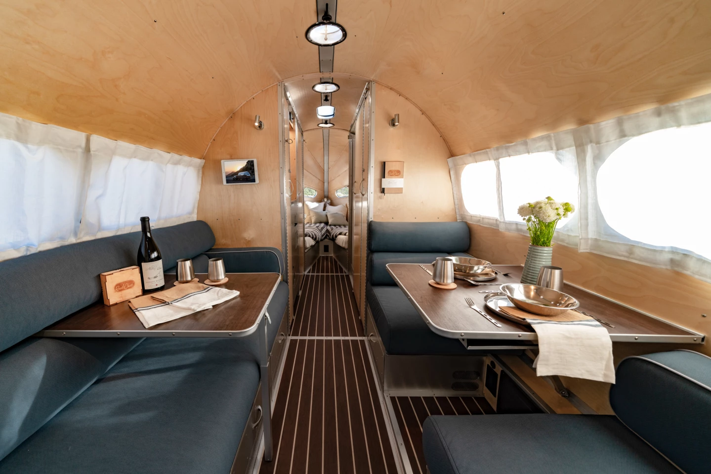 The colors of the seating in the Bowlus Road Chief Wave Bespoke Edition are said to be inspired by the drama of the Californian coast