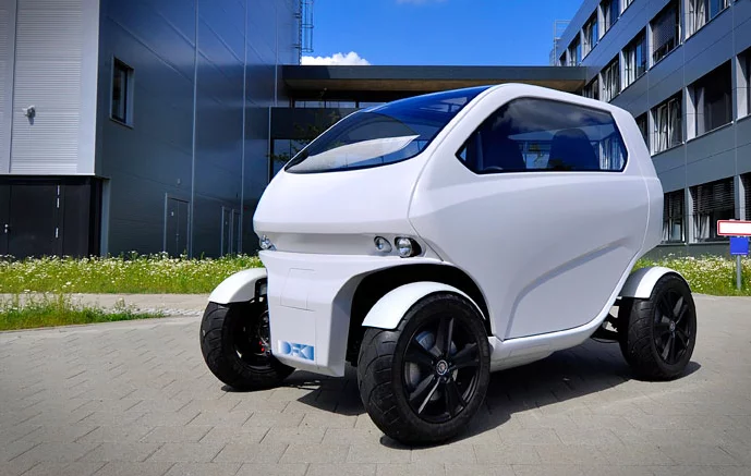 Created by a team from the German Research Center for Artificial Intelligence, the EOscc2 was designed to be "an ultra-flexible micro-car for mega-cities"