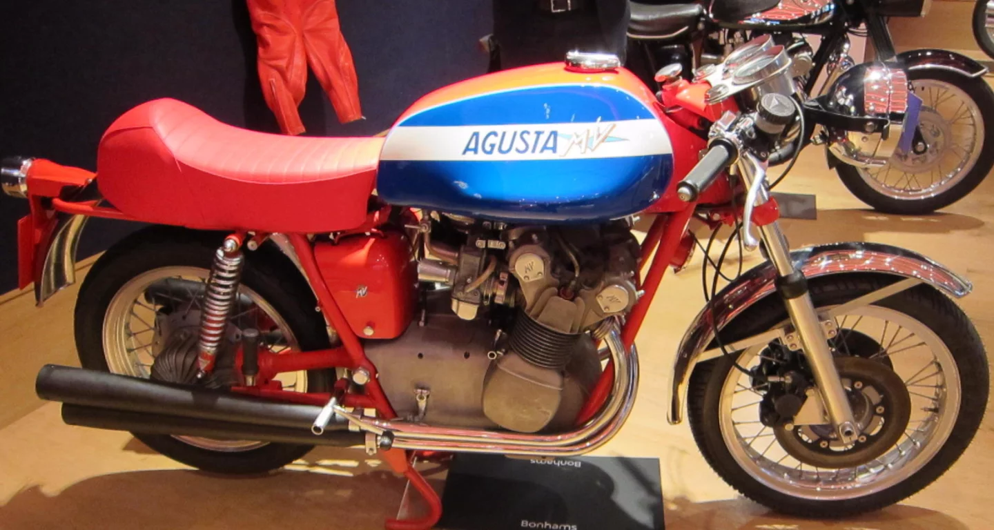 An older restoration of one of the later MV Agusta 750S models with just 12,500 kilometers recorded, Lot 584 sold for £56,350 ($73,418).