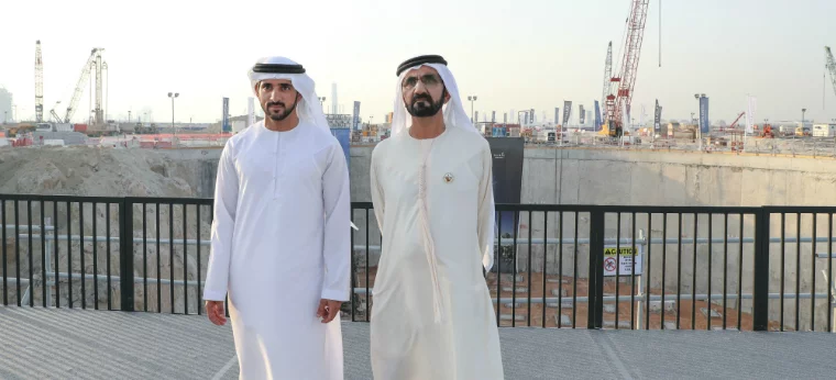 UAE Vice President and Prime Minister and Ruler of Dubai, Sheikh Mohammed bin Rashid Al Maktoum visited the Dubai Creek Tower recently to check on the project's progress