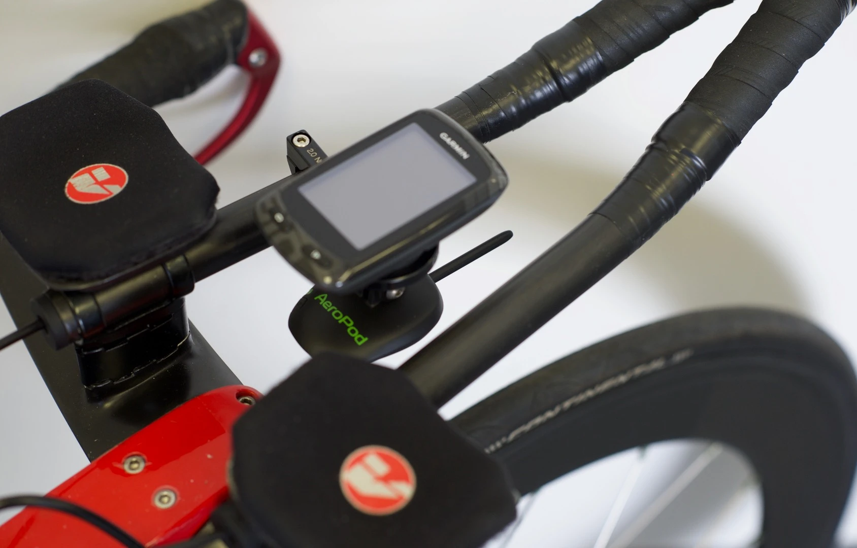 The AeroPod, mounted beneath a cycling computer
