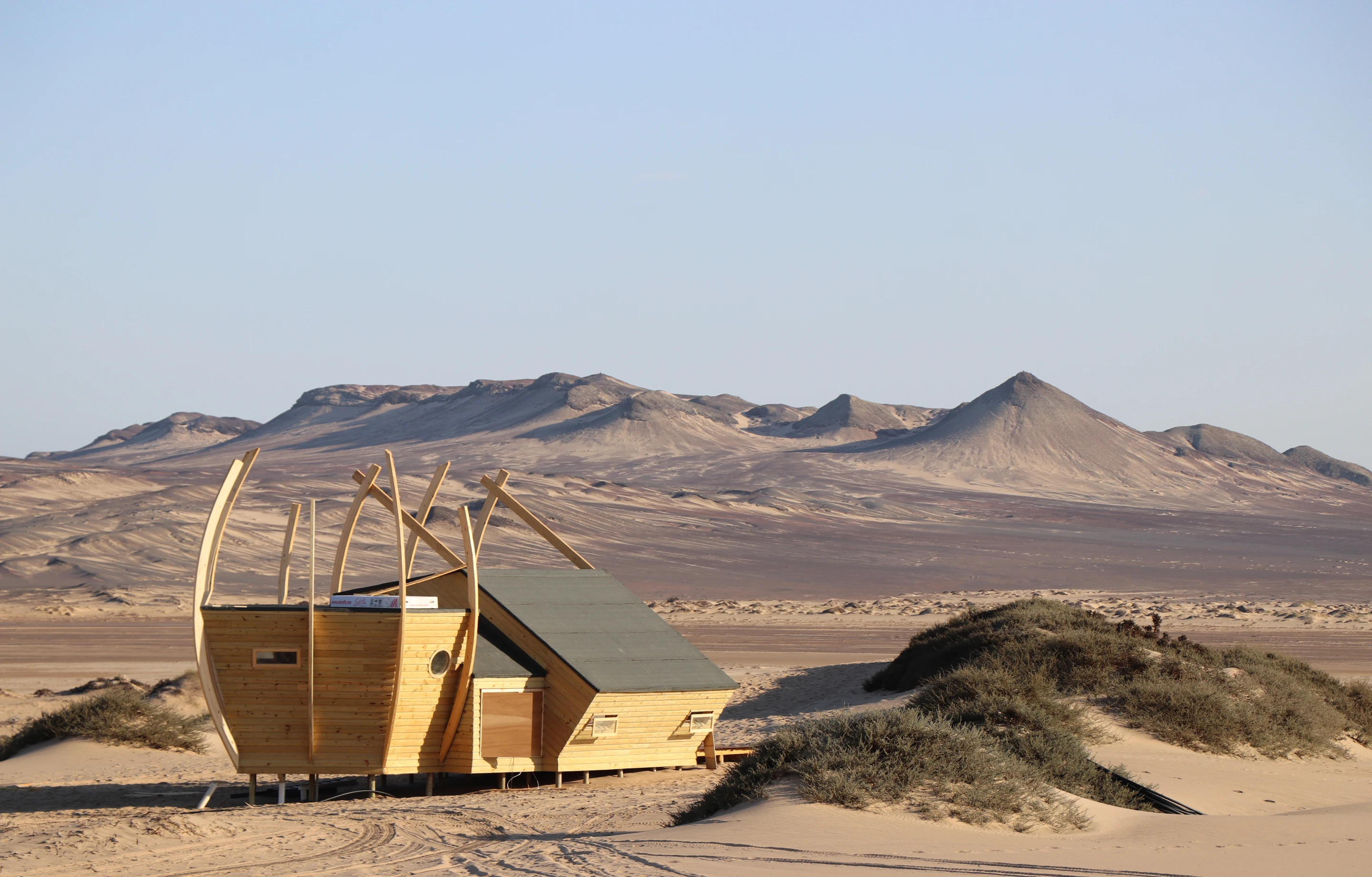 Shipwreck Lodge is a collection of 10 eco-minded cabins inside Skeleton Coast National Park