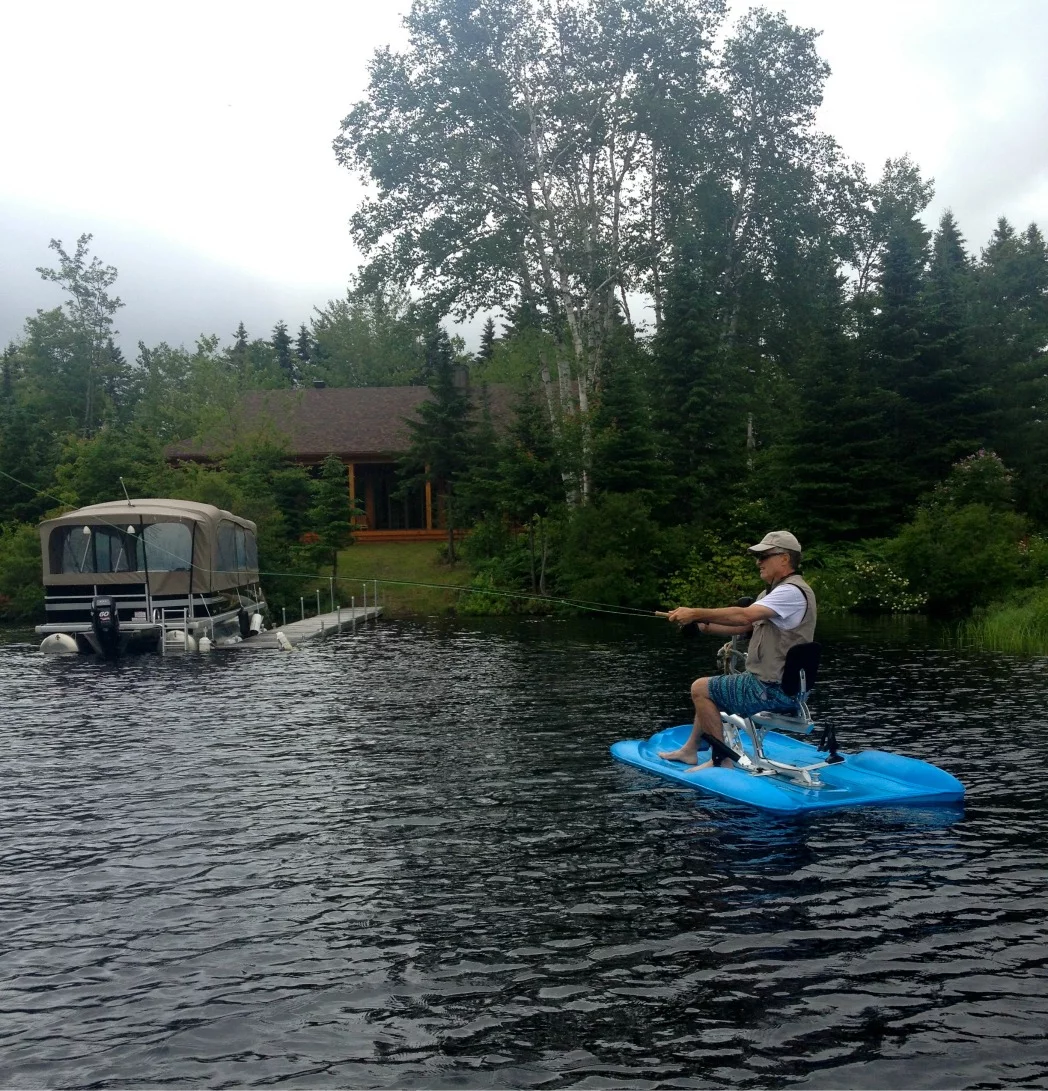 A fisherman casts off an itBike